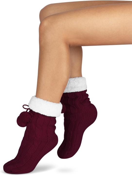 Produktbild Normani Strick-Hausschuhe mit Bommeln und ABS (Einzelpack, 40 - 44)