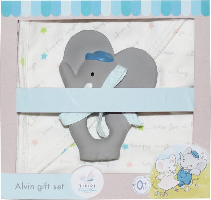 Tikiri Alvin gift set with cloth & teething ring