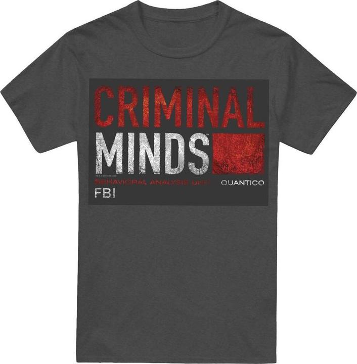 Actual product image Criminal Minds Unisex Adult Title Card T-Shirt (S)