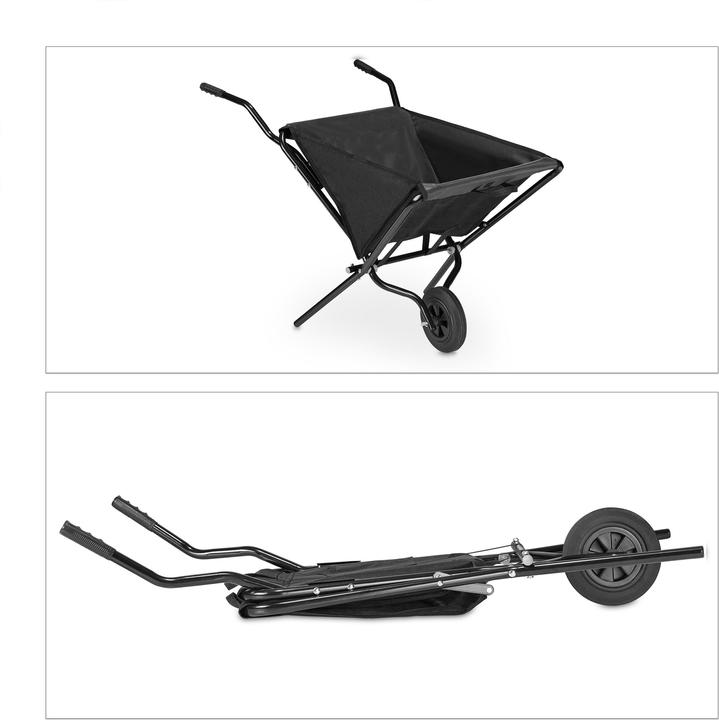 Actual product image Relaxdays Folding wheelbarrow