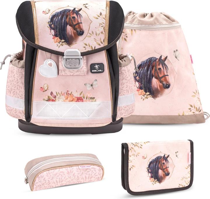 Produktbild Belmil CLASSY Schulrucksack-Set Horse Chestnut (19 l)