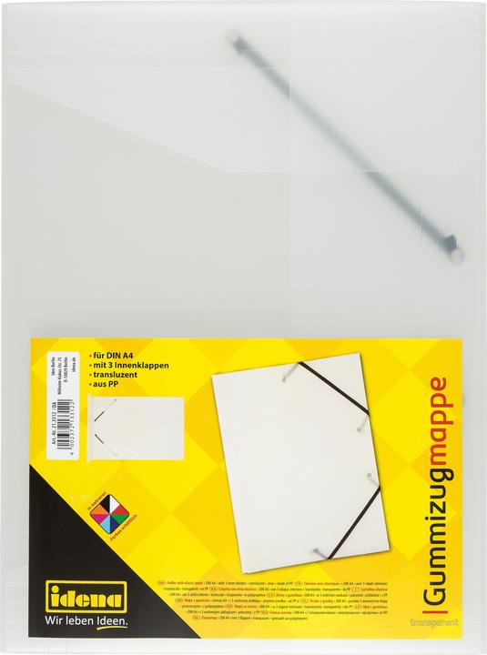 Produktbild Idena Sammelmappe A4 PP mit Gummizug weiss (A4, 1 x)