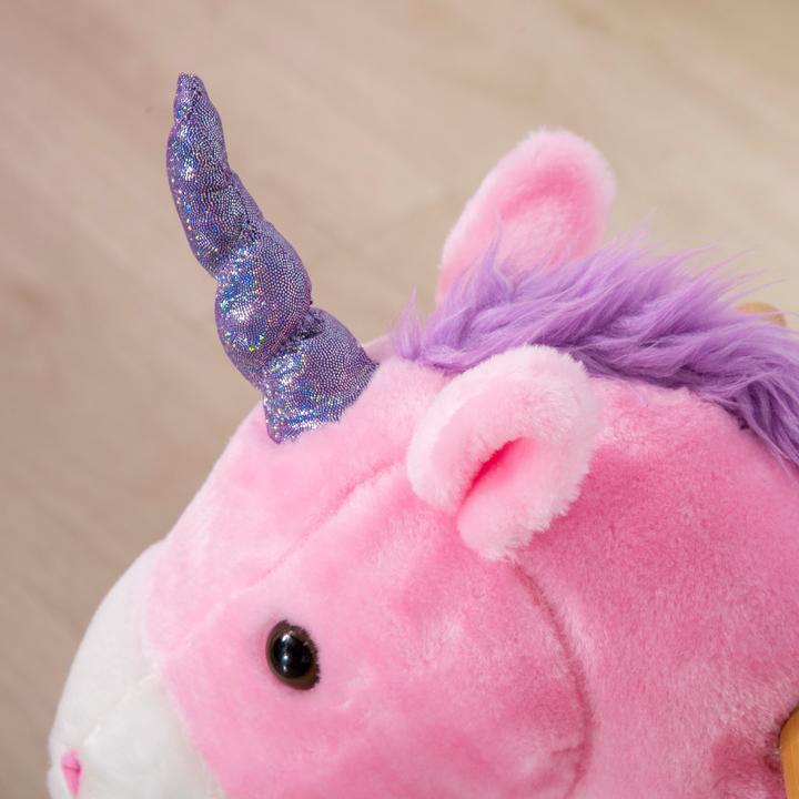 Produktbild Homcom Schaukelpferd Einhorn mit Rollen und Pedalen