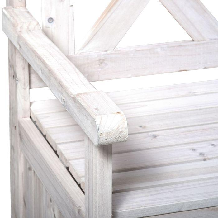 Image du produit Swisshandel24 Gartensitzbank 2-Sitzer mit Stauraum Tanne 115x61x85 cm