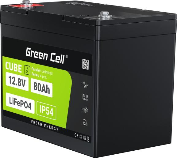 Actual product image GreenCell LFPGC12V80AH (12 V, 80 Ah)