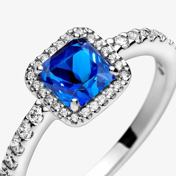 Image du produit Pandora Bague en argent de charme avec cristal 198863C02 - Circuit : 54mm (54, Argent 925)