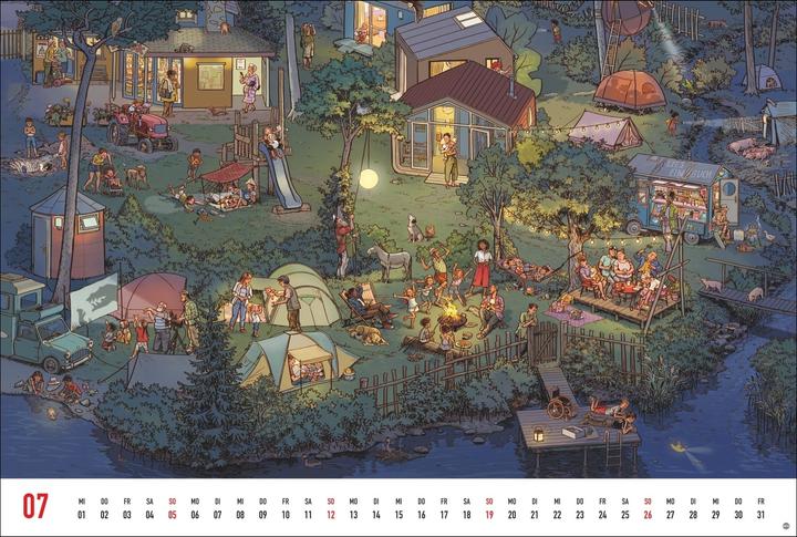 Produktbild Göbel & Knorr Wimmelbilder Edition Kalender 2026 (58 x 39 cm, Deutsch)