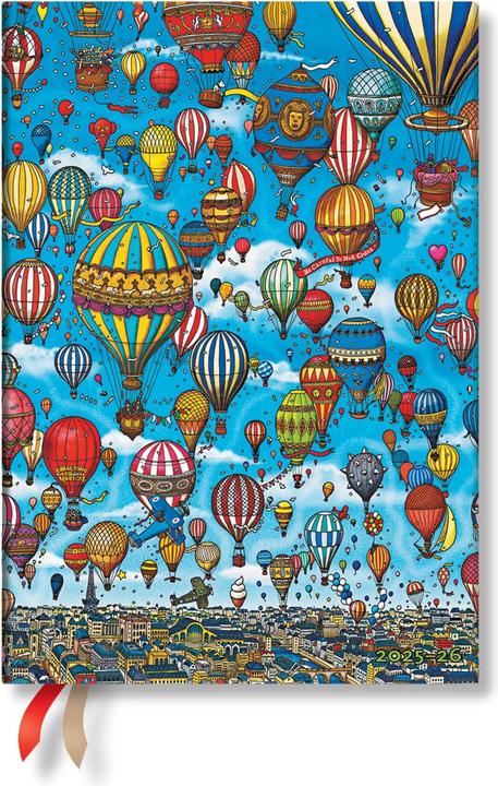 Produktbild Paperblanks PAPERBLAN Agenda Ballons Midi 25/26 FD0667-2 1W/2S 18M DE HOR SC 13x18cm (13 x 18 cm, Deutsch)