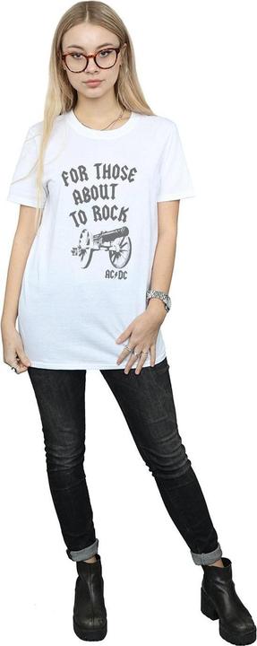 Produktbild AC/DC Für die die rocken wollen Cannon Cotton Boyfriend TShirt (M)