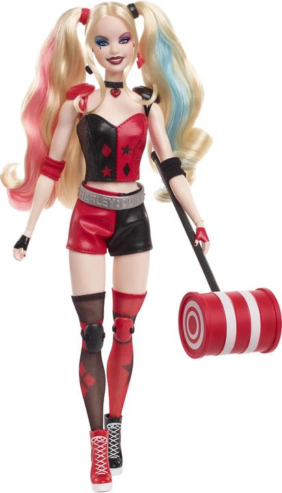 Productafbeelding Barbie Signature Harley Quinn Sammlerpuppe mit beweglichem Körper, ikonischem Outfit und Schlägel