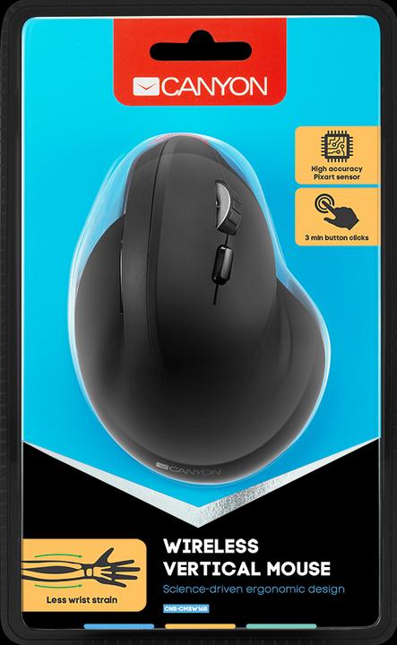 Produktbild Canyon Vertical Wireless Mouse MW-16, with 6 Buttons, High Precision Pixart 3212 Optical Sensor (Kabellos)