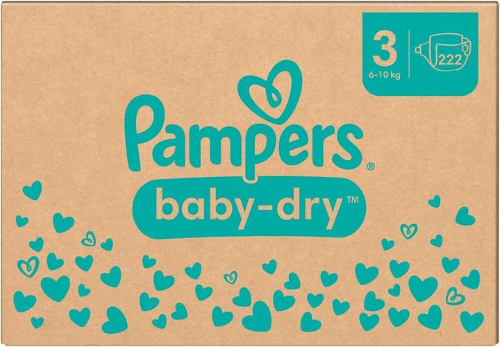 Immagine prodotto Pampers Baby-Dry (Dimensione 3, Pacco mensile, 222 Pezzo/i)