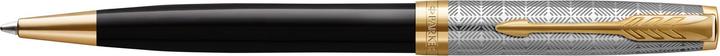Actual product image Parker Ballpoint pen Sonnet Prem. Metal & G.C. sw M (Black, Silver, Gold, 1 x)
