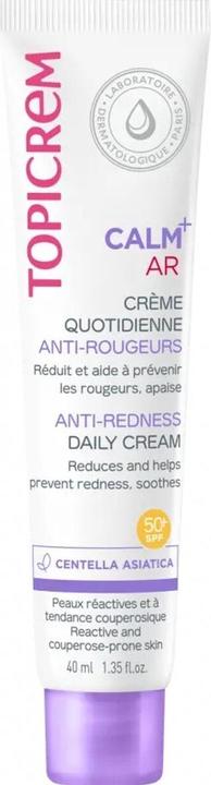 Topicrem Calm AR Anti-Redness Daily Cream 40ml SPF50 Soothing Couperose (Sonnencreme, SPF 50, 40 ml)