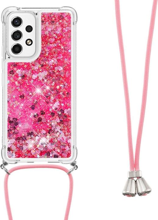Cover-Discount Galaxy A53 5G - Hülle mit Umhängeband rosa