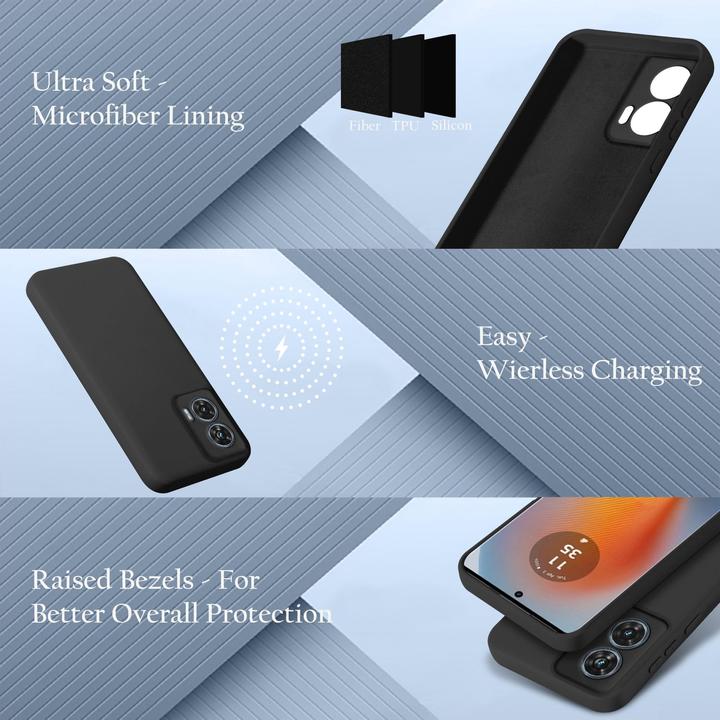 Actual product image Cadorabo Case for Motorola Moto Edge 50 Fusion TPU Liquid Silicone Cover (Motorola Edge 50)