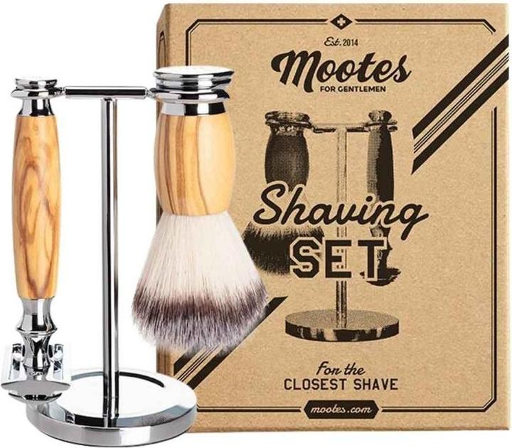 Mootes Rasierhobel-Set Butterfly Olivenholz