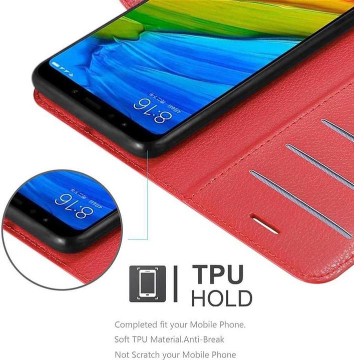 Actual product image Cadorabo Book with stand function cover (Xiaomi Redmi Note 5)