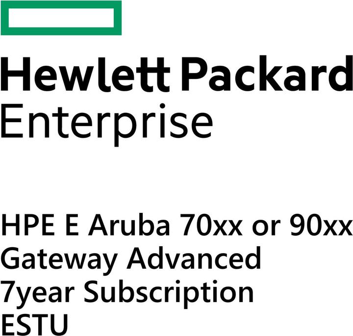 HPE E Aruba 70xx or 90xx Gateway Advanced 7yr Subscription E-STU (1 Geräte)