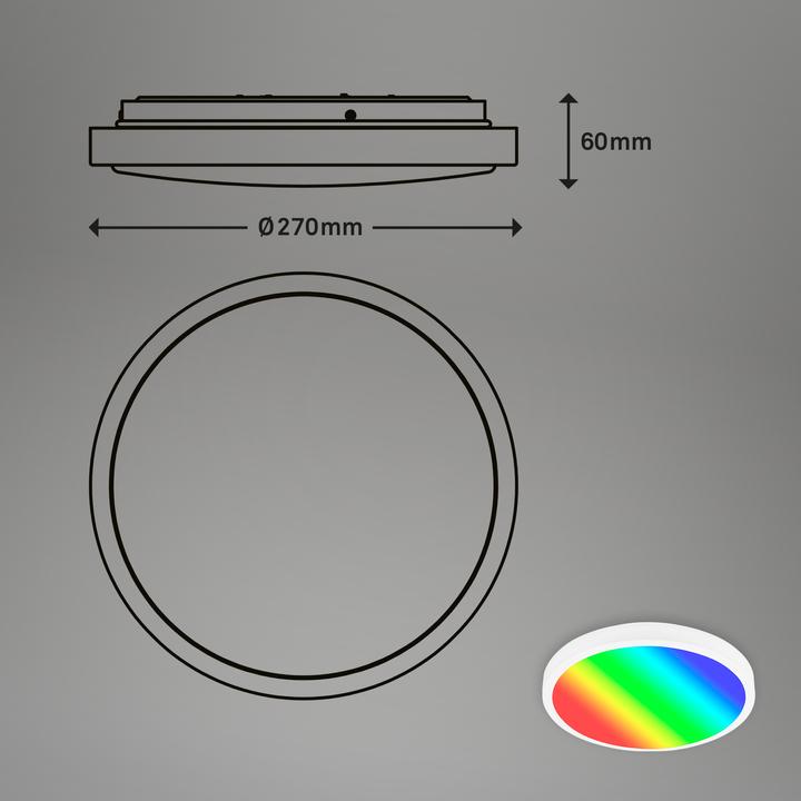 Image du produit Briloner WiFi TUYA + Bluetooth Panneau LED RGB/W CCT, LED/21W (2100 lm)
