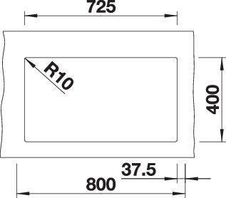 Actual product image Blanco SUBLINE 350/350-U (Undermount sink, 75.50 cm, 46 cm)