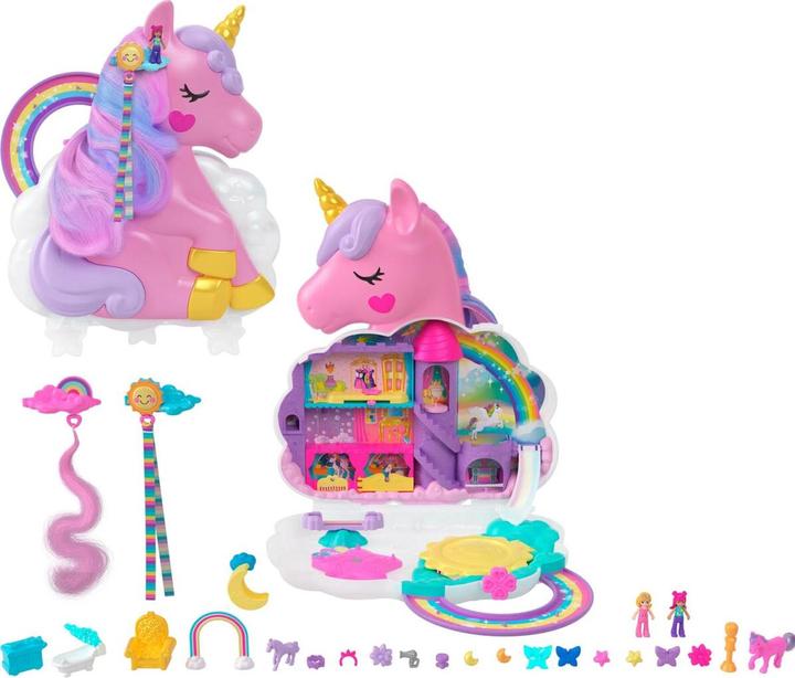 Image du produit Polly Pocket Coffret de jeu de cheveux licorne