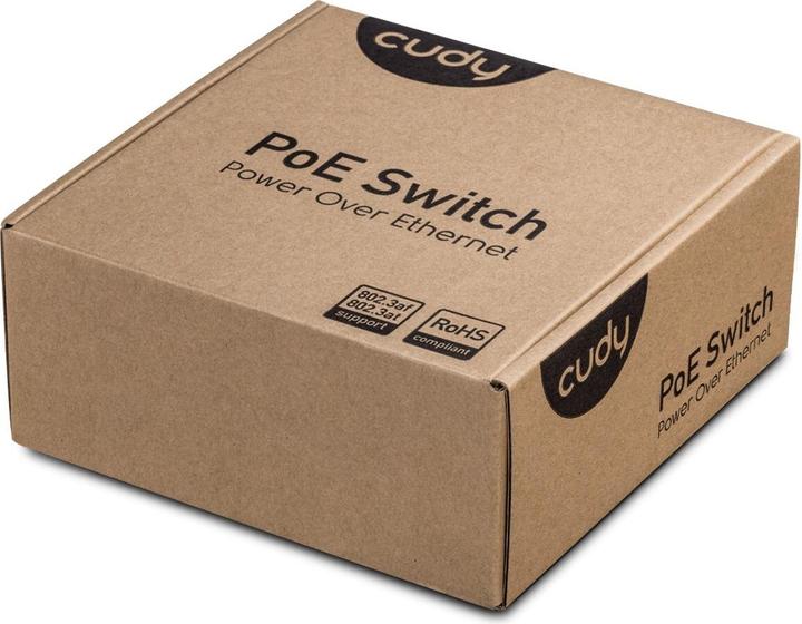 Actual product image Cudy GS1005P network switch Gigabit Ethernet (10/100/1000) Power over Ethernet (PoE) Grey (5 Ports)