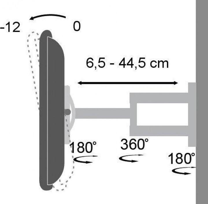 Produktbild Techly Tiltable Wall Bracket (Wand, 37", 25 kg)