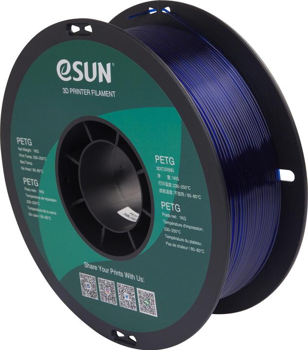 Immagine prodotto eSUN PETG 1,75 mm blu 1 kg di filamento 3D (PETG, 1.75 mm, 1000 g, Blu)