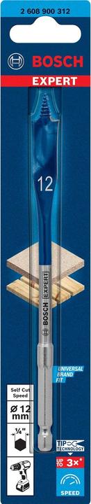 Produktbild Bosch Professional Zubehör EXPERT Self Cut Speed Flachfräsbohrer, 12 x 152 mm (12 Millimeter)