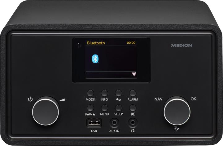 Image du produit Medion MD 88069 Radio Internet noir (Webradio, DAB+ DAB, AM, FM, Bluetooth, WiFi)