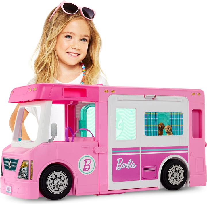 Barbie 3-in-1 Super Abenteuer-Camper mit Zubehör