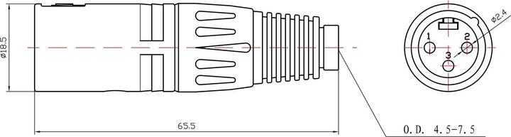 Image du produit Bemero Connecteur XLR BC1001BK-M