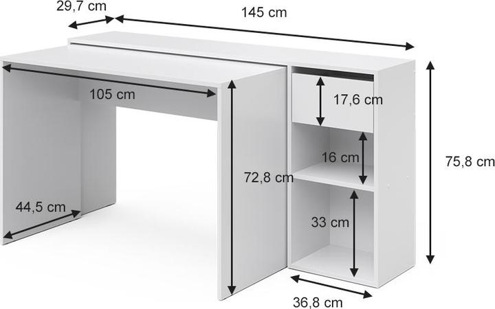 Produktbild Vicco Ben (145 x 46 x 76 cm)