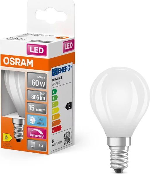 Actual product image Osram Led Retrofit Classic P (E14, 6.50 W, 806 lm, 1 x, E)