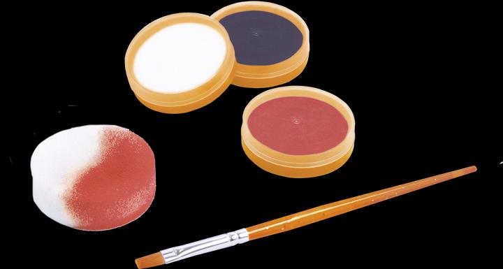 Immagine prodotto Jovi Face Paint Scary 3 vasetti da 8 ml nei colori bianco, rosso e nero in scatola appendibile. Inclusi