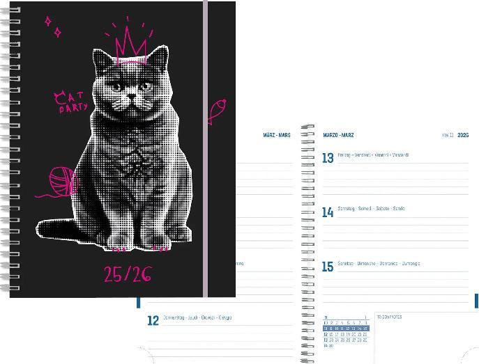 Actual product image Simplex Schüleragenda Touch 25/26 500431.26 1W/2S 17M Cat ML 12x16.5cm (12 x 16.5 cm, Rhaeto-Romanic, German, French, Italian)