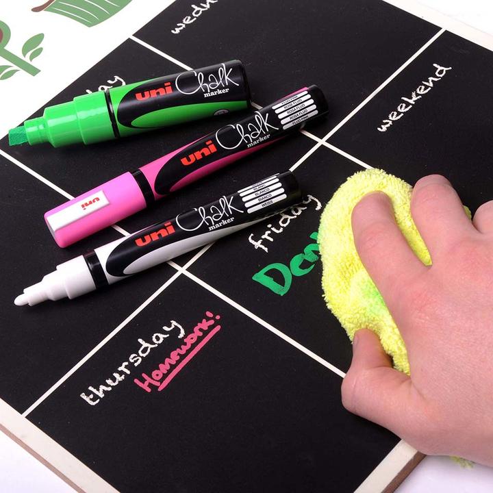 Produktbild Uni-ball Chalk Marker - Kreidemarker (Weiss, Silber, Gold, Schwarz, 8 mm, 4 x)