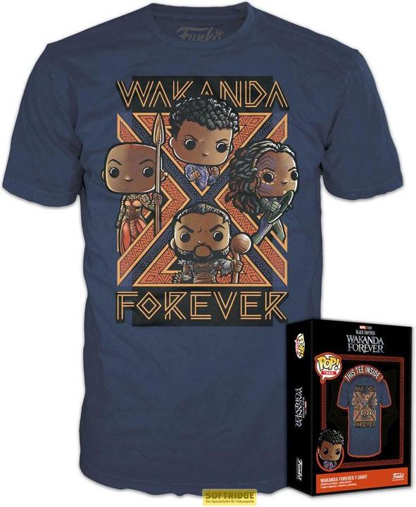Actual product image Funko BLACK PANTHER WAKANDA FOREVER - Groupe - T-Shirt POP (M) (M)