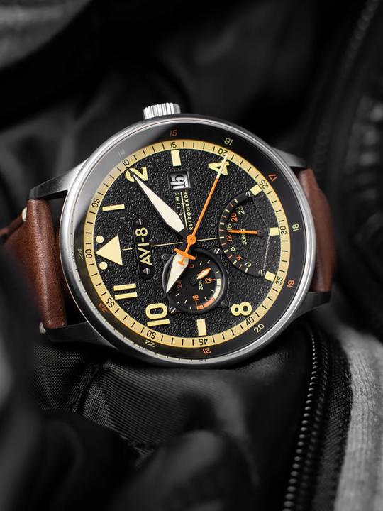 Image du produit AVI-8 AV-4101-0B Hawker Hurricane McKellar Dual Time (Montre pilote)