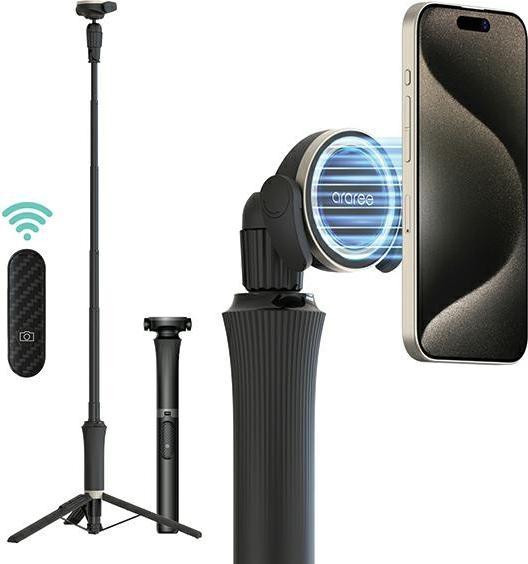 Produktbild Araree Selfie Stick Bluetooth Magfie Pod Pro czarny/black MagSafe Tripod AR60-01909A