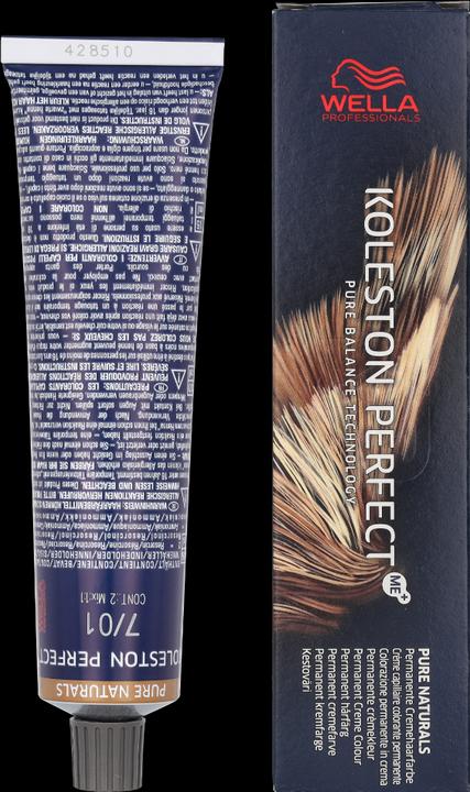 Actual product image Wella Koleston Perfect Me+ Pure Naturals (7/01 medium blonde nature-ash)