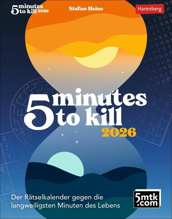 Actual product image Harenberg 5 minutes to kill Tagesabreisskalender 2026 - Der Rätselkalender gegen die langweiligsten Minuten (11 x 14 cm, German)