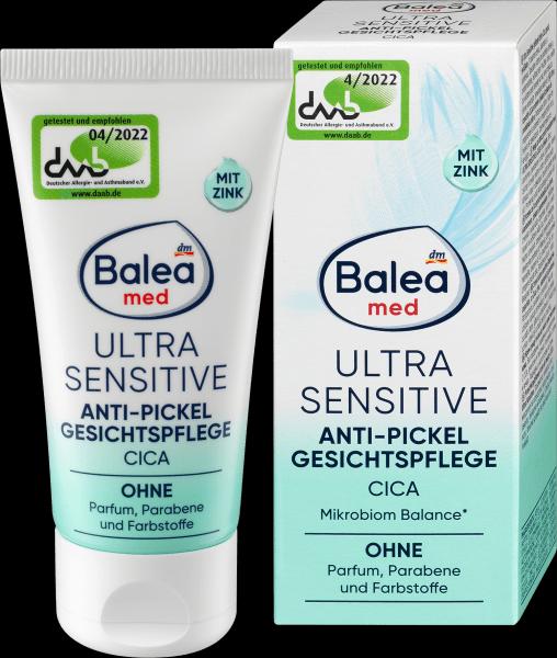 Produktbild dm Balea Med Ultra Sensitive Anti-Pickel (50 ml, 24h Creme)