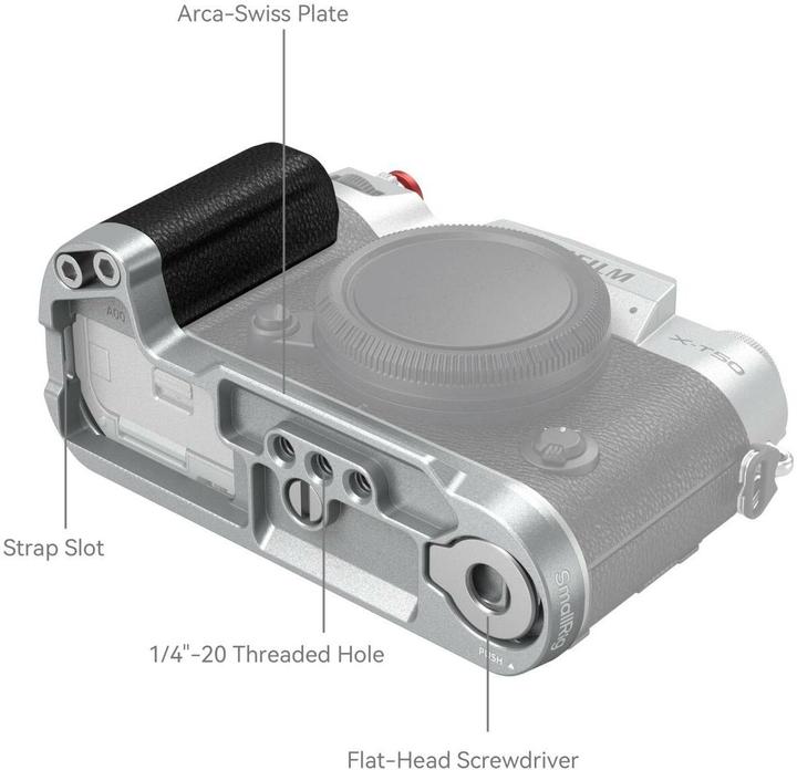 Image du produit SmallRig 4713 Silicone L Shape Handle for X T50 (Argent) (Poignée)