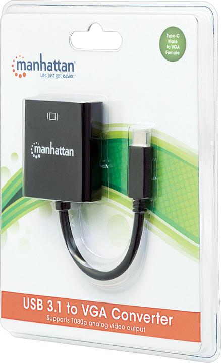 Actual product image Manhattan USB-C to VGA (VGA, 80 cm)
