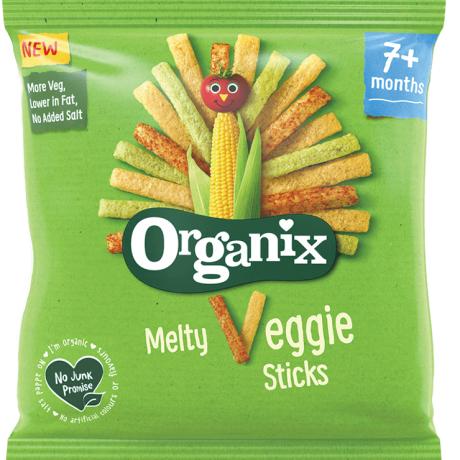 Immagine prodotto Organix Bastoncini di verdure divertenti da sgranocchiare (15 g)
