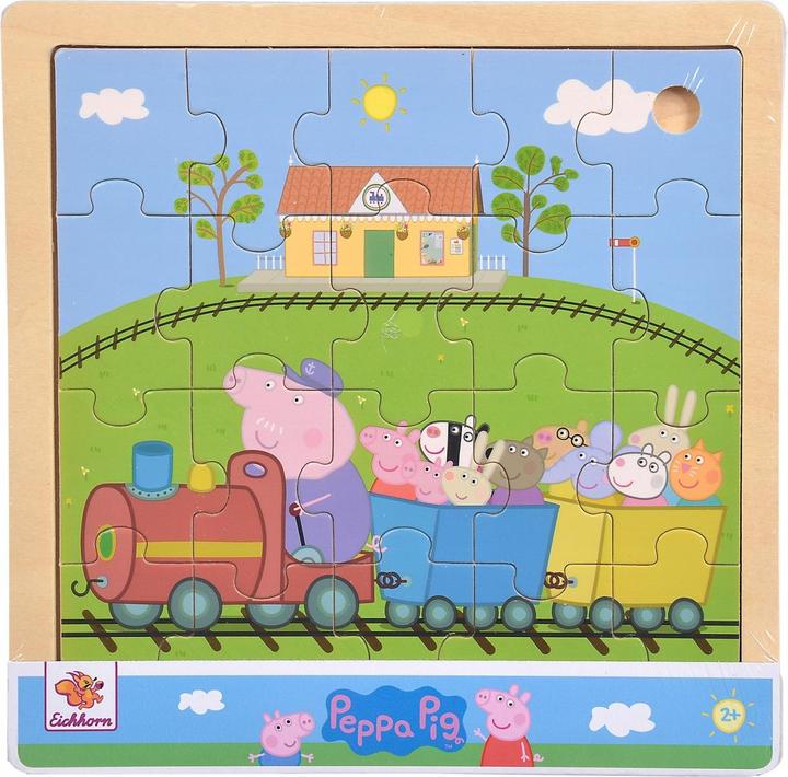 Actual product image Eichhorn Peppa Pig, inlay puzzle, 3 assorted. (20 pieces)