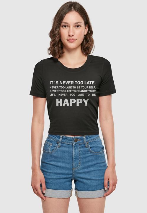 Immagine prodotto Merchcode Ladies Never Too Late Cropped Tee - 189173 (M)