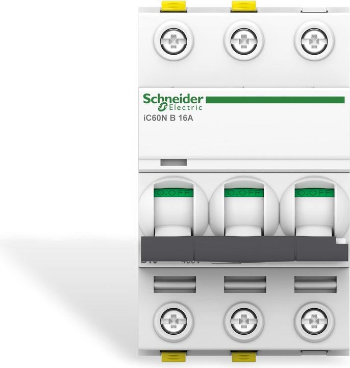 Image du produit Schneider Electric Acti9 iC60N MCB 3 Pole 16A Curve B
